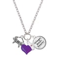 thumbnail image 1 of Delight Jewelry Silvertone Crab - Purple Heart Nurse Strong Zoe Necklace, 1 of 4