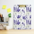 thumbnail image 4 of GZHJMY Lavender Flower Clipboards Acrylic A4 Letter Size Clipboards with Metal Clip for Nurses, Students, Teachers, Classroom, Office, 4 of 7