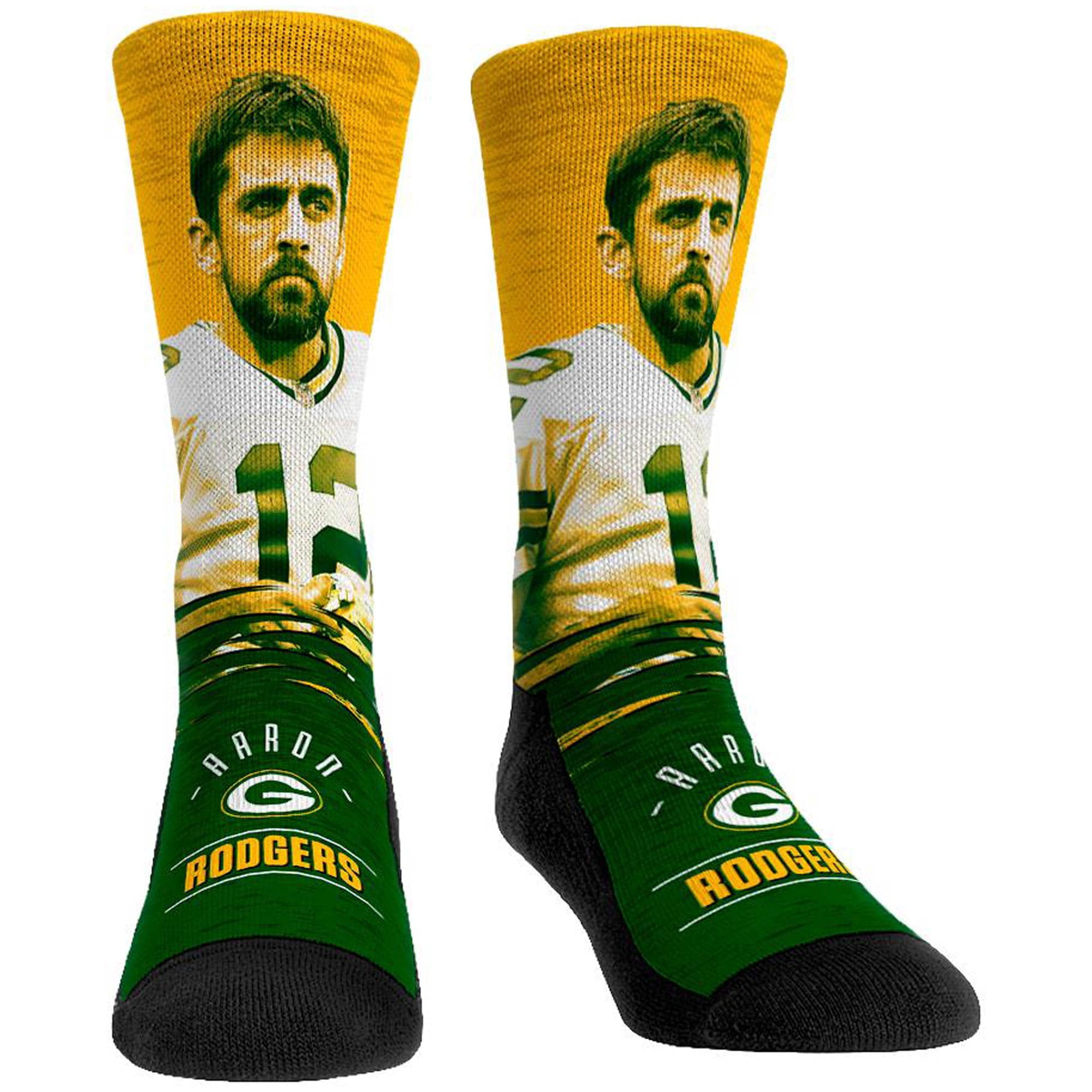 Green Bay Packers Aaron Rodgers Selfie Socks Large 