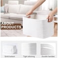 thumbnail image 3 of Storage Cube Bins -Storage Basket for Organizing, 12”x10”x9” Decorative Storage Cubes, Cotton Rope Organizer Shelfs, Woven Basket with Handles for Home, Laundry (4-Pack, White), 3 of 7