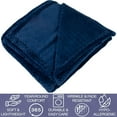 thumbnail image 4 of Bulk Throw Blankets 24 Pack for Wedding Favors, Guests - Chenille Throw Blankets for Bed, Couches and Sofas, Donation, 250 GSM (Navy Blue Pack), 4 of 9