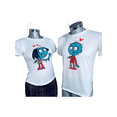 thumbnail image 1 of Playera Duo Parejas 2 Piezas Estampado de Zombies Color Blanco Talla Chica Marca Emil SaEs, 1 of 3