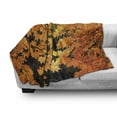 thumbnail image 3 of Fall Soft Flannel Fleece Throw Blanket, Vibrant Leaves of Autumn Maple Tree Branches with Sunbeams Seasonal Nature, Cozy Plush for Indoor and Outdoor Use, 50" x 60", Orange Yellow Brown, by Ambesonne, 3 of 6