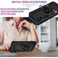 thumbnail image 3 of Starshop Galaxy A23 5G case, With Tempered Glass Protector, Drop Protection Ring Kickstand Cover Black, 3 of 5