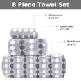 thumbnail image 6 of Sanmadrola Bath Towels Set of 8, 2 Bath Towels 2 Washcloths 4 Hand Towel -700 GSM 100% Cotton High Absorbent Quick Dry Gray Bath Sheets for Bathroom,Gym,Hotel, 6 of 7
