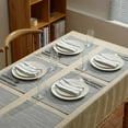 thumbnail image 6 of AHHFSMEI placemats set of 4 Woven Heat Resistant Non-Slip Kitchen Table Mats 18.1 x 13 inches, Grey, 6 of 6