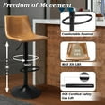 thumbnail image 6 of Waleaf Swivel Counter Height Bar Stools with Back Set of 2,Adjustable Dining Barstools with Footrest, 6 of 7