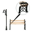 thumbnail image 2 of Gymnture Mini Solar Lamp Post Lights with Wooden Bench, 2 of 10