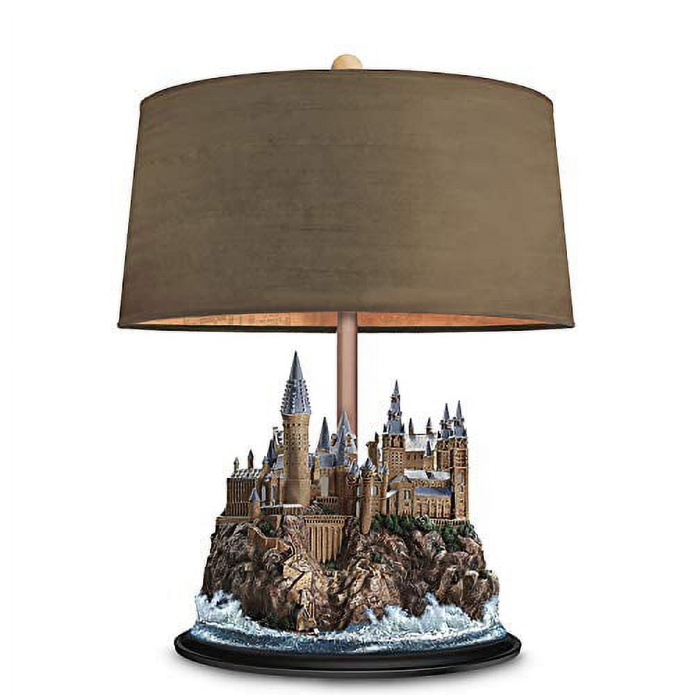 Bradford Exchange Harry Potter Hogwarts Table Lamp with White Fabric Shade