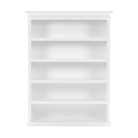 Bookcase with 5 Shelves Halifax Solid Wood in White