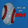 thumbnail image 3 of Wild Bobby, Baseball Fingerprint It's In My DNA, Sports, Men Graphic Tee, Royal, X-Large, 3 of 5