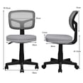 thumbnail image 3 of Silla de Oficina Costway Respaldo Bajo Altura Regulable Gris 50 x 50 x 79-91 cm, 3 of 10