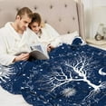 thumbnail image 6 of Paready Tree of Life Blanket Flannel Sun and Moon Blanket Vintage Viking Throw Blanket Retro Astrology Fleece Blanket for Adults Kids Cozy Tree of Life Plush Blanket for Couch Sofa Camping (30"x40"), 6 of 7