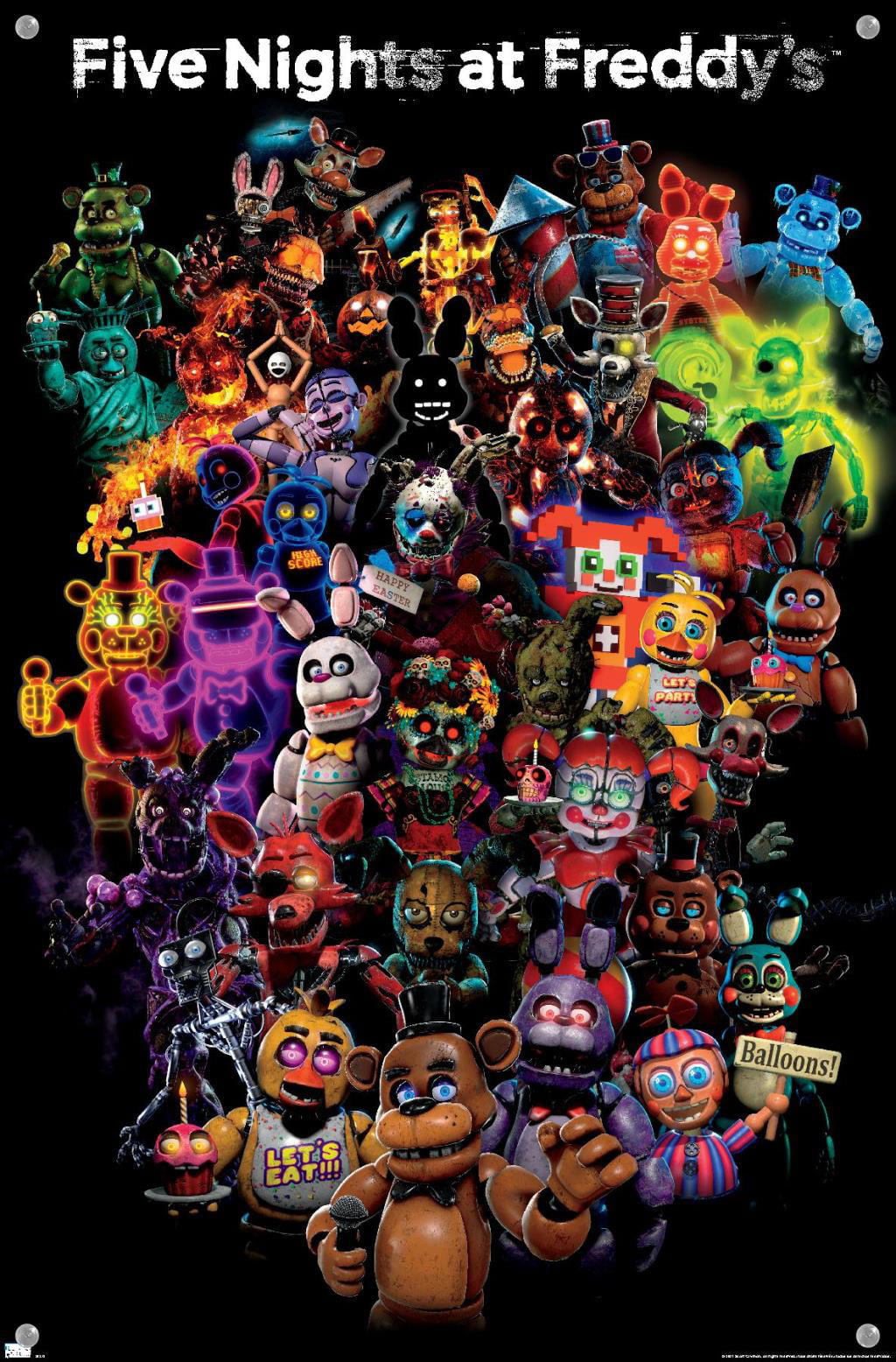 Trends International Five Nights at Freddy's - Band Wall Poster, 22.375 x  34, Premium Unframed Version
