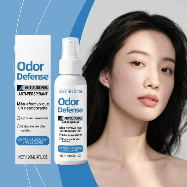 Spray antitranspirante refrescante suave. Control del sudor. Control del sabor. Portátil. No apto para uso deportivo ni de oficina. 120 ml. Tónico.