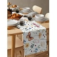 thumbnail image 6 of Rustic Butterfly Flowers Table Runner 72 Inches, Spring Botanical Floral Bed Runner Dresser Scarves Tabletop for Indoor Outdoor Parties/Ceremony/Banquet, 14" x 72", 6 of 8