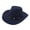 Navy Blue, variant on Bowler Hat with Belt Buckle Western Style Love Top Broadside Wide Brim Head Cowboy Dress Up Hats for