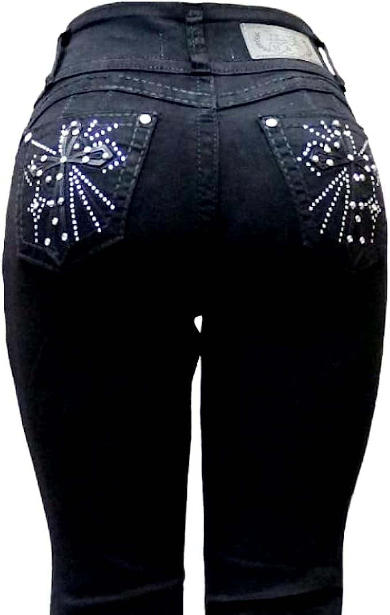 Concert Ready Cotton No Stretch SIDE Panel Rhinestone Jeans