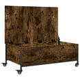 thumbnail image 5 of vidaXL Table Basse avec Roues Chêne Fumé 91x55x34 cm Bois Manufacturé, 5 of 5
