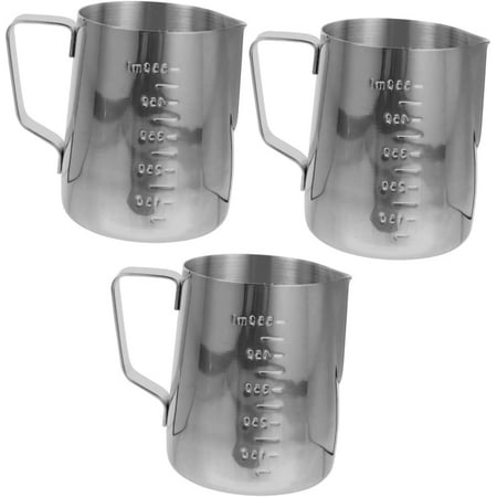 

3pcs Steel Cappuccino Latte Pitcher Stainless Art Frothing Jug for Kitchen Household Cup Making Coffee Creamer Frother Milk