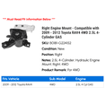 thumbnail image 2 of Right Engine Mount - Compatible with 2009 - 2012 Toyota RAV4 4WD 2.5L 4-Cylinder GAS 2010 2011, 2 of 2