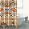 thumbnail image 4 of Colorful Geometric Striped Pattern Shower Curtain 84"x72" ,Bathroom Decorative Shower Curtains Set with 12 Hooks,Modern Waterproof Washable Shower Curtain, 4 of 6