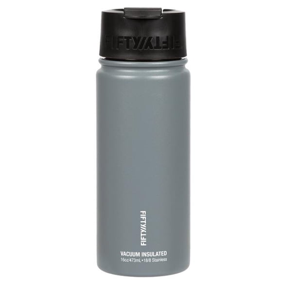 Icy-Hot Hydration V16003SL0 Bouteilles Isolées sous Vide à Double Paroi de 16 oz avec Bouchon Rabattable, Gris Ardoise