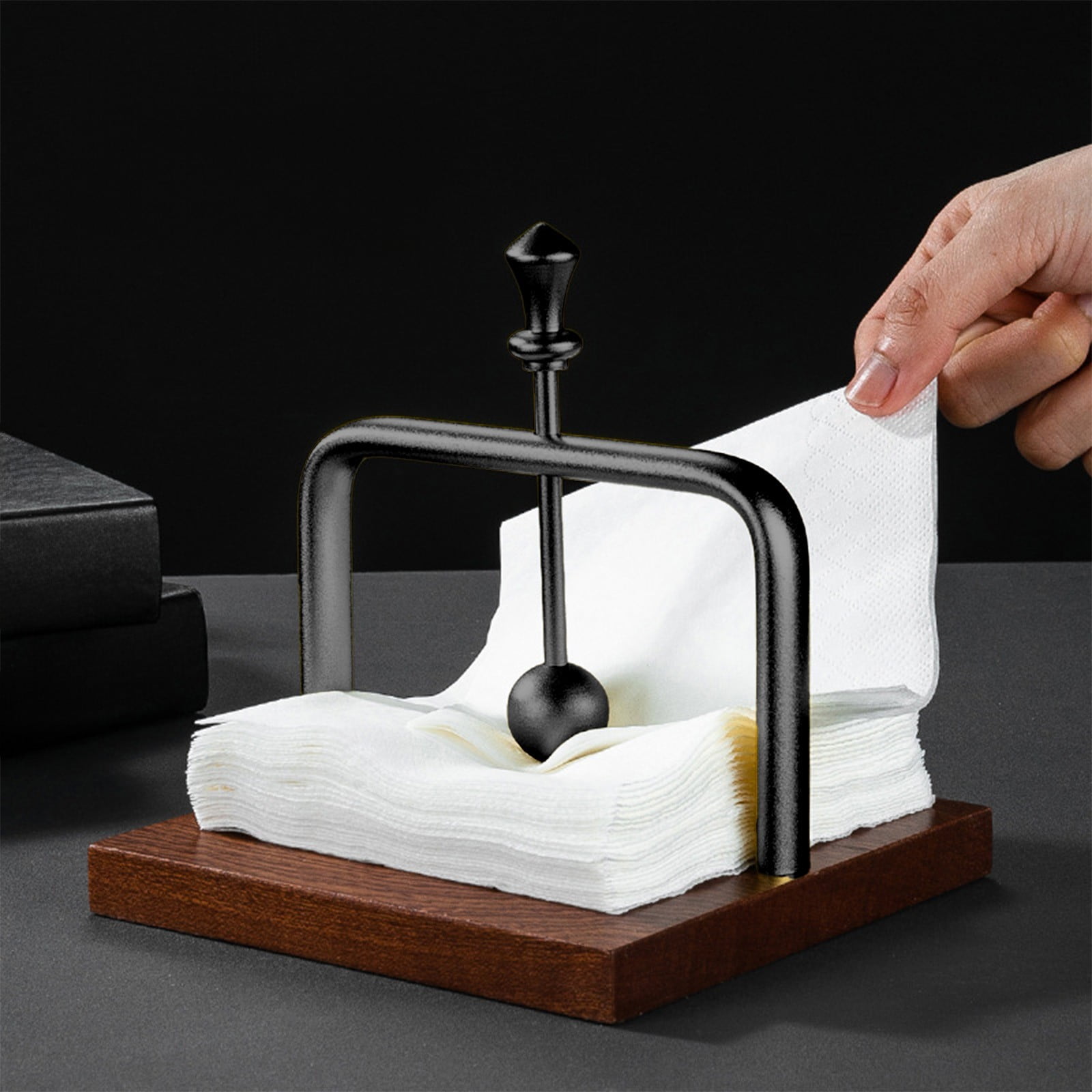 Retro Wooden Napkin Holder & Bathroom Tray – Mid-Century Modern Style For Kitchen, Dining, Or Bath – Perfect 1950s & 60s Vintage Decor Gift
