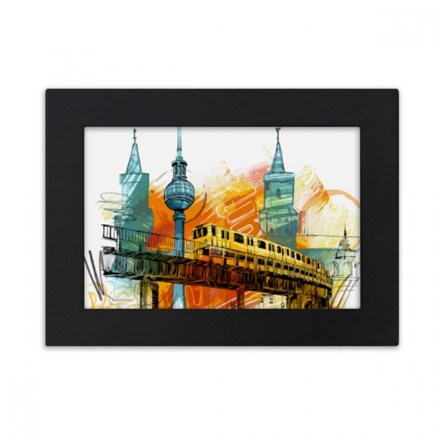 Tokyo Japan Rail Train Tower Desktop Photo Frame Ornaments Picture Art Painting