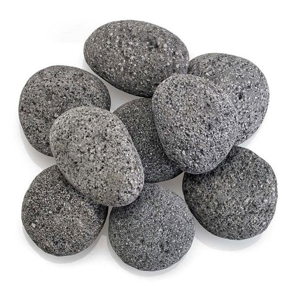 American Fireglass X-Large Lava Stone (Tumbled) Gray/Black 4" - 6", 10 lb. Bag