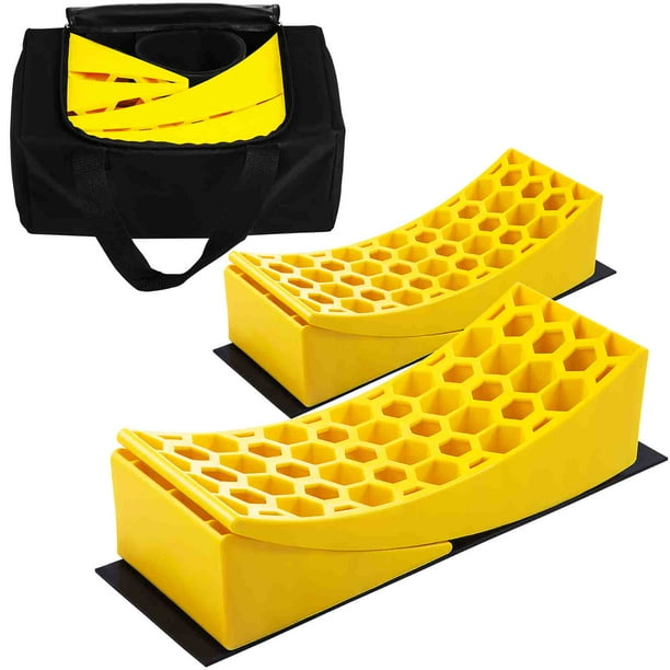 BENTISM Camper Leveler 2 Pack 35000lbs Curved RV Levelers Camper Leveling Blocks