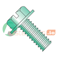 thumbnail image 1 of 8-32 x 1/2" Machine Screws / Slotted / Hex Washer Head / Steel / Zinc Green (Quantity: 8,000 pcs), 1 of 1