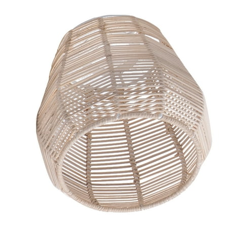 AURARMLET Rustic Rattan Basket Lampshade Light Diffuser for Home Decor, 1 Piece, Natural Woven Pendant Lamp Shade
