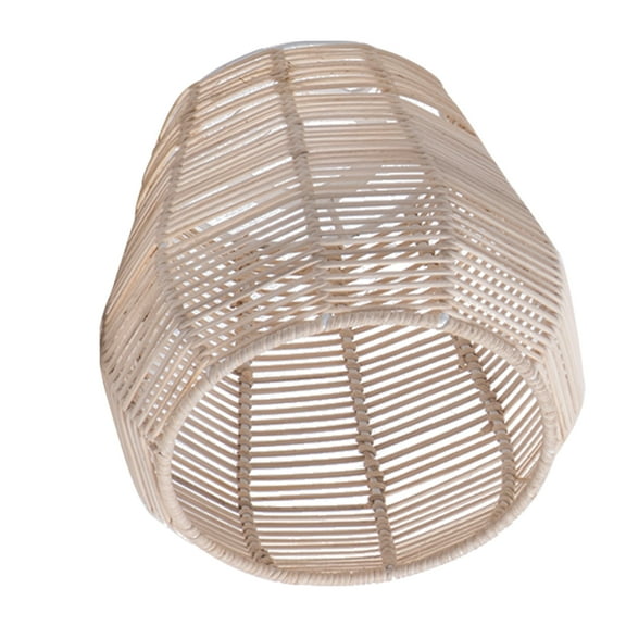 AURARMLET Rustic Rattan Basket Lampshade Light Diffuser for Home Decor, 1 Piece, Natural Woven Pendant Lamp Shade