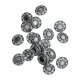 thumbnail image 2 of Botones de vástago Soledad 30 piezas plata antigua 18 mm patrón floral clásico, 2 of 9