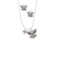 thumbnail image 2 of Delight Jewelry Silvertone Mini Nurse Hat Silver tone Guardian Angel Charm Necklace and Stud Earrings, 2 of 4