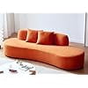 US Pride Furniture 90.2 inch Elegant Half Moon Design Curved Luxury 4-Seat Sofa with High-Density Foam Filled Olivegreen