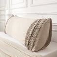 thumbnail image 3 of Move Over Housse de Coussin de Corps Taupe 20x54 Pouces Boho Chic Fait Main Décor à Franges 100 % Microfibre Lavée, 3 of 8