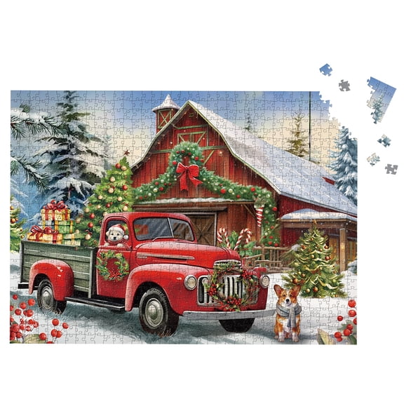 Briarwood Lane Winter Jigsaw Puzzle 1000 Pieces Adult Finished Size 29.5x19.68 Country Christmas For Game Night
