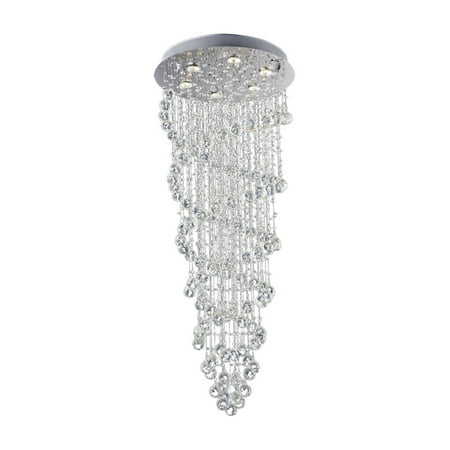 

CWI Lighting Double Spiral 6 Light Metal Flush Mount in Chrome
