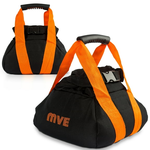 MVE LLC Premium 15lbs - 25lbs Sandbag Kettlebell, 2 Count Black