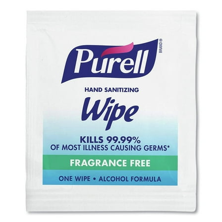 Premoistened Sanitizing Hand Wipes Individually Wrapped, 5 x 7, 1000/Carton