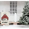 thumbnail image 3 of Christmas Garden Flags 12.5x18 Inch Double Sided, Oh Fudge Funny Hat Small Seasonal Decoration for Holiday Xmas Winter Yard Outside Outdoor, 3 of 6