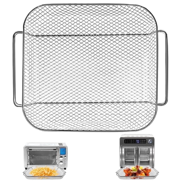 GCQ Air Fryer Basket for EmerilLagasse Everyday 360 26 QT Extra Large Air Fryer, 12.5''×10.2'' Air Fryer Accessories Replacement Parts Wire Rack