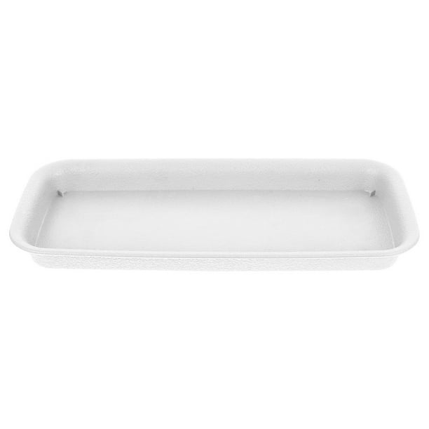 Plato rectangular para plantas: Bandeja de plástico para macetas, base para macetas, estante para ventana, contenedor para plantas de interior y exterior