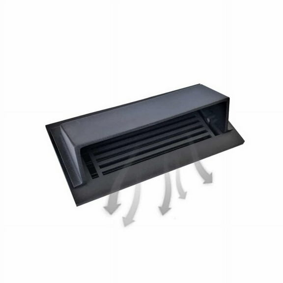 Floor Vent Air Deflector | Diverter 4″x10″ | Modern Design Heavy Duty Cast Aluminum | Black