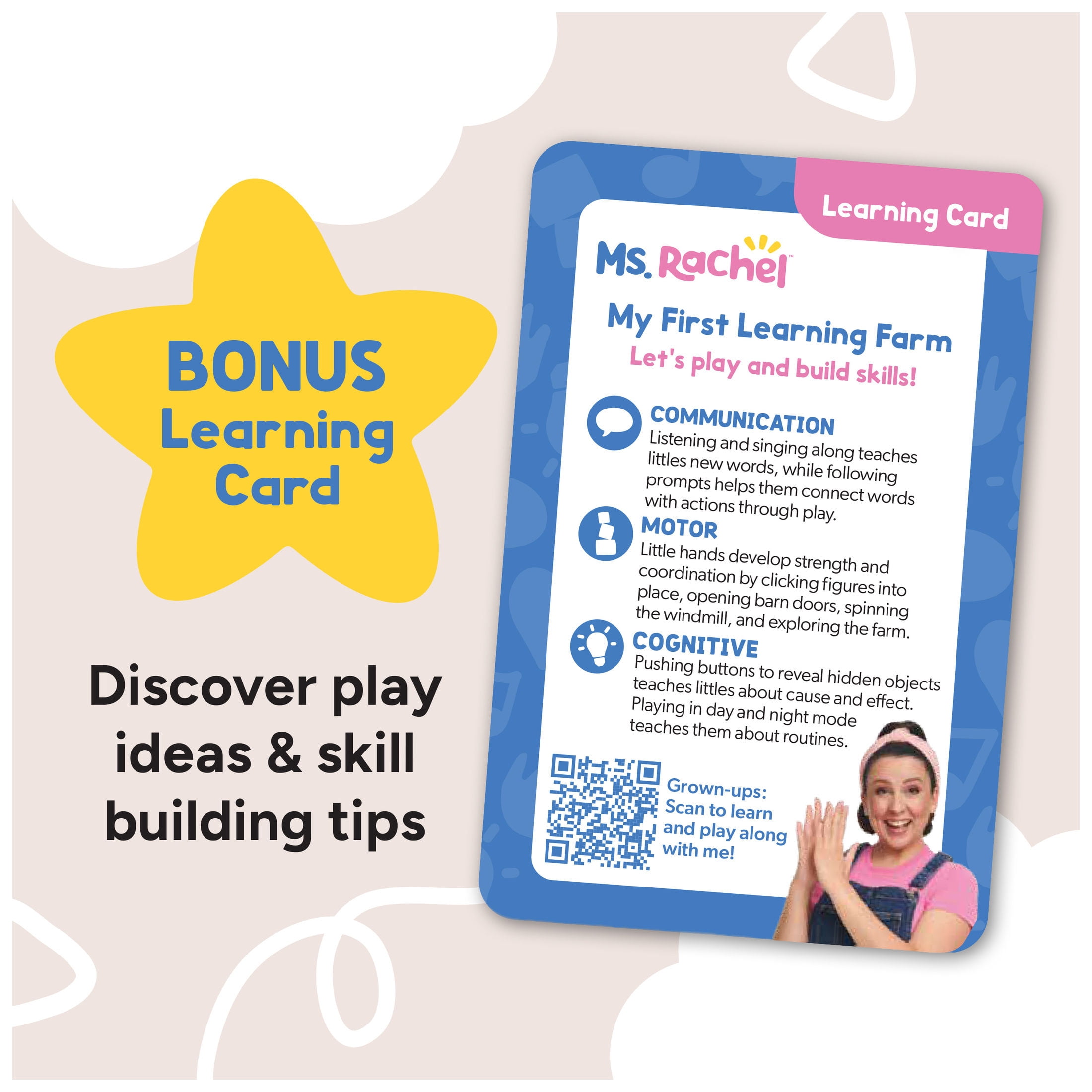 Ms. Rachel Official My First Learning Farm Playset with Songs, Phrases & Animal Figure Toys