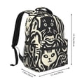 thumbnail image 2 of Balery Abstract Cat Faces Pattern Mochila Escolar Impresa, Mochila Ligera para Viajes Casual, Mochila Duradera y Cómoda Multifuncional, Mochila para Laptop-One Size, 2 of 5
