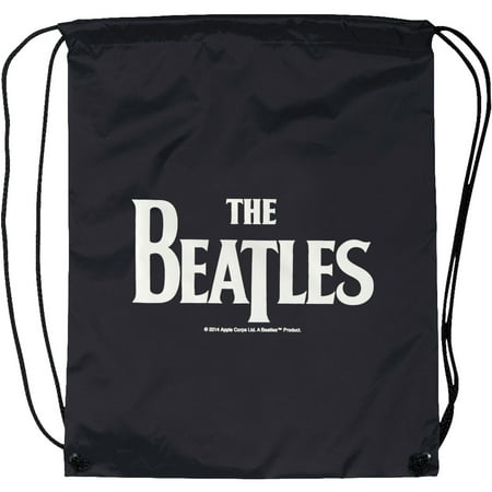 Logo Drawstring Backpack - Beatles Logo Drawstring Backpack Black