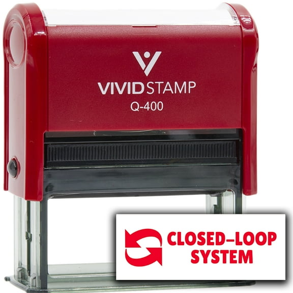 All Quality Closed-Loop System Self-Inking Rubber Stamp (Red Ink) - Q-400